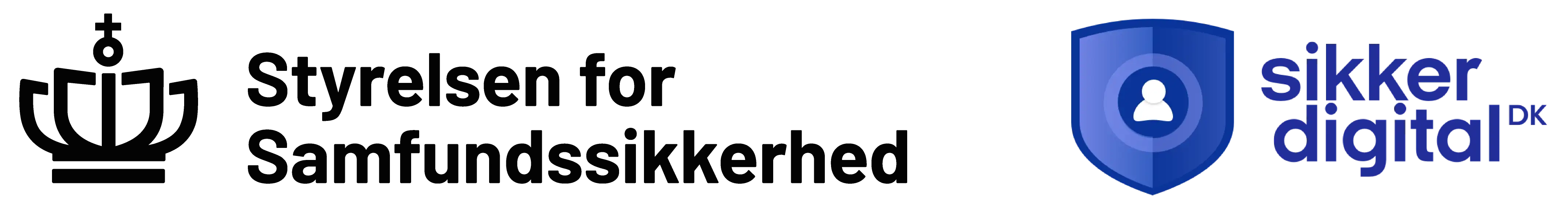 Logo af Styrelsen for Samfundssikkerhed og Sikkerdigital